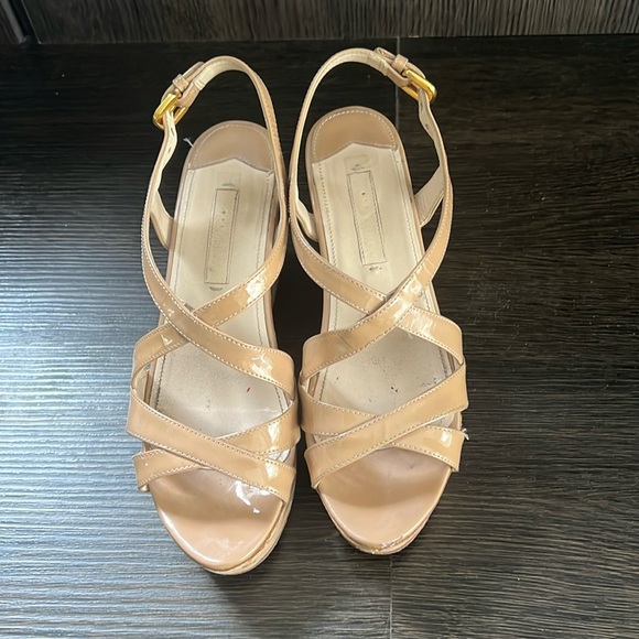 Prada Neutral Cork Wedge sandals - Picture 2 of 3